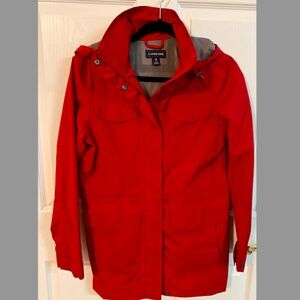 Ladies Raincoat, Lands End, Size XS (2-4), Red